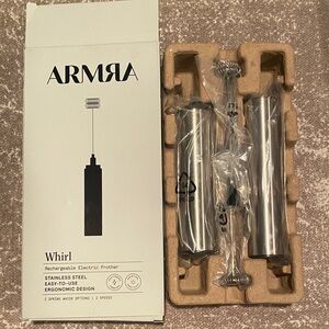 Stainless Steel Electric Milk Frother - Silver